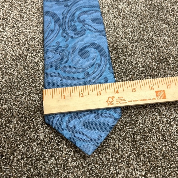 VINTAGE 1970s Lilly Dache Men’s blue tie Paris Rome Los Angeles - Picture 3 of 8